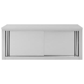 Stainless Steel Kitchen Wall Cabinet | 120x40x50 cm | Hipomarket