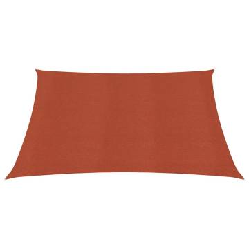 Terracotta Sunshade Sail 4.5x4.5m | UV Resistant HDPE