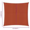 Terracotta Sunshade Sail 4.5x4.5m | UV Resistant HDPE