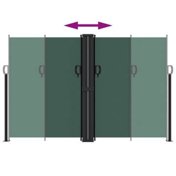 Retractable Side Awning Dark Green 160x600 cm | HipoMarket