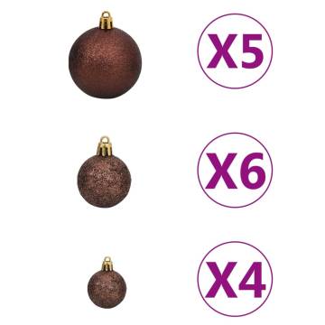 Nordmann Fir Artificial Christmas Tree LED & Ball Set 150cm