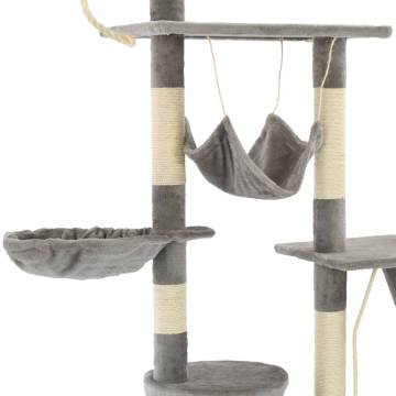 Luxury Cat Tree with Sisal Scratching Posts - 230-250 cm Grey