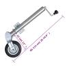 Trailer Jack Wheel 60mm with Support Tubes & Clamps | HipoMarket