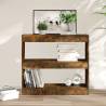 Book Cabinet & Room Divider Smoked Oak 80x30x72 cm