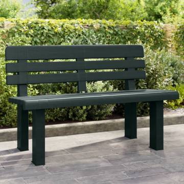 Garden Bench Green 110x52x71 cm - Durable Outdoor Seating