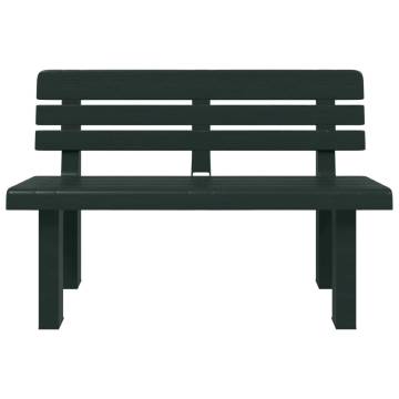 Garden Bench Green 110x52x71 cm - Durable Outdoor Seating