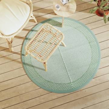 Outdoor Carpet Green Ø120 cm PP | Trendy & Durable