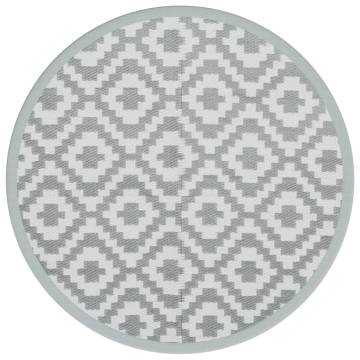 Outdoor Carpet Grey Ø120 cm PP - Trendy and Durable