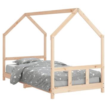 Kids Bed Frame 90x200 cm Solid Wood Pine - HipoMarket UK