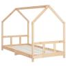 Kids Bed Frame 90x200 cm Solid Wood Pine - HipoMarket UK