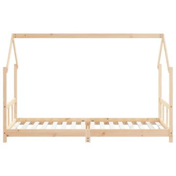 Kids Bed Frame 90x200 cm Solid Wood Pine - HipoMarket UK