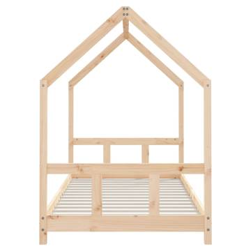 Kids Bed Frame 90x200 cm Solid Wood Pine - HipoMarket UK