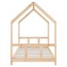 Kids Bed Frame 90x200 cm Solid Wood Pine - HipoMarket UK