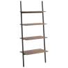 4-Tier Leaning Shelf - Dark Brown & Black | Hipomarket UK