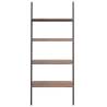 4-Tier Leaning Shelf - Dark Brown & Black | Hipomarket UK