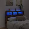 Headboard Cabinet with LED - Smoked Oak | Hipo Market