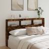 Headboard Cabinet with LED Smoked Oak 180x17x102 cm Colour smoked oak Size 180 x 17 x 102 cm Quantity in Package 1 