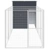 Durable Dog House with Run - Anthracite Galvanised Steel