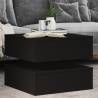 Coffee Table with LED Lights Black 50x50x40 cm Colour black Quantity in Package 1 Length 50 cm 