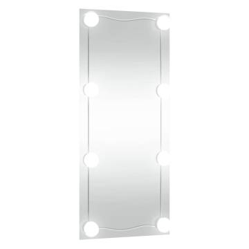 Wall Mirror with LED Lights 50x100 cm - Modern Glass Design