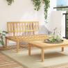 Garden Pallet Middle Sofa - Solid Acacia Wood | HipoMarket