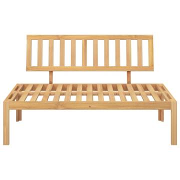 Garden Pallet Middle Sofa - Solid Acacia Wood | HipoMarket