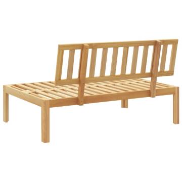 Garden Pallet Middle Sofa - Solid Acacia Wood | HipoMarket