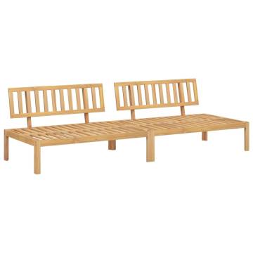 Garden Pallet Middle Sofas - 2 pcs Solid Wood Acacia