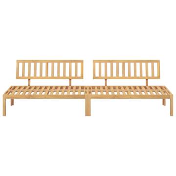 Garden Pallet Middle Sofas - 2 pcs Solid Wood Acacia