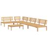 5 Piece Garden Pallet Sofa Set - Solid Wood Acacia | HipoMarket