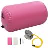 Inflatable Gymnastic Roll with Pump 100x60 cm PVC Pink Colour pink Size 100 x 60 cm 