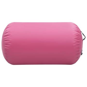 Inflatable Gymnastic Roll with Pump - 100x60 cm Pink