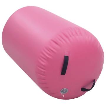 Inflatable Gymnastic Roll with Pump - 100x60 cm Pink