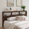 Headboard Cabinet with LED Brown Oak 200x17x102 cm Colour brown oak Size 200 x 17 x 102 cm Quantity in Package 1 