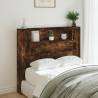 Headboard Cabinet with LED Smoked Oak 120x16.5x103.5 cm Colour smoked oak Size 120 x 16.5 x 103.5 cm Quantity in Package 1 