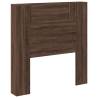 Headboard Cabinet with LED in Brown Oak - Modern Design