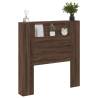 Headboard Cabinet with LED in Brown Oak - Modern Design