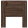 Headboard Cabinet with LED in Brown Oak - Modern Design