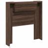 Headboard Cabinet with LED in Brown Oak - Modern Design