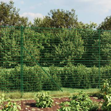 Wire Mesh Fence with Spike Anchors - 2x10m Green