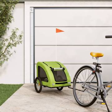 Durable Pet Bike Trailer – Green Oxford Fabric & Iron