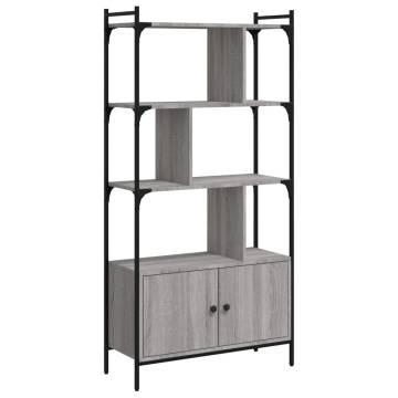 Grey Sonoma Bookcase with Doors - Stylish & Practical Storage