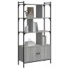 Grey Sonoma Bookcase with Doors - Stylish & Practical Storage