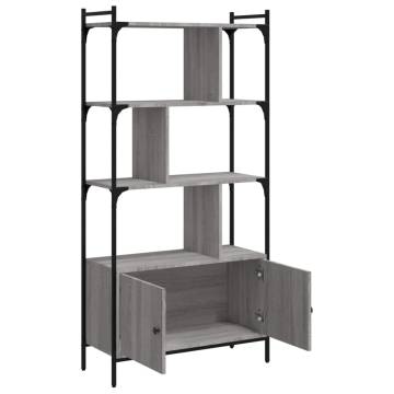 Grey Sonoma Bookcase with Doors - Stylish & Practical Storage