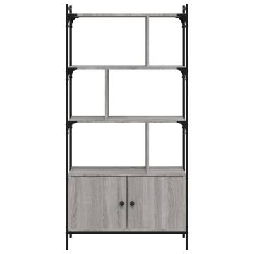 Grey Sonoma Bookcase with Doors - Stylish & Practical Storage