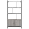 Grey Sonoma Bookcase with Doors - Stylish & Practical Storage