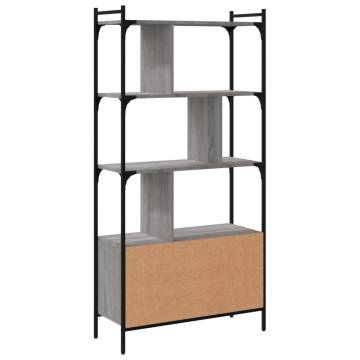 Grey Sonoma Bookcase with Doors - Stylish & Practical Storage