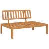 4 Piece Garden Pallet Sofa Set - Solid Acacia Wood Furniture