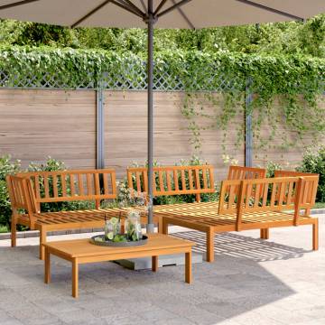 4 Piece Garden Pallet Sofa Set | Solid Acacia Wood Furniture