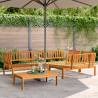 4 Piece Garden Pallet Sofa Set Solid Wood Acacia Colour brown Quantity in Package 1 Model 3x corner + table Wood colour dark brown 